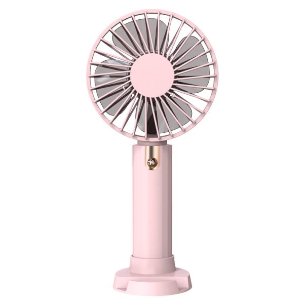 Mini Portable Electric Fan For Students, Dorm Room – Usb Rechargeable, Quiet Desktop Fan – Compact Volcanic Ash Design – ( Random Color )