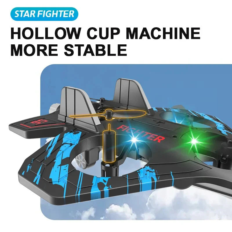 Glider Flying Helicopter RC Hobby Jet Plane 2.4G Stunt Remote Control Foam Fighter Airplane