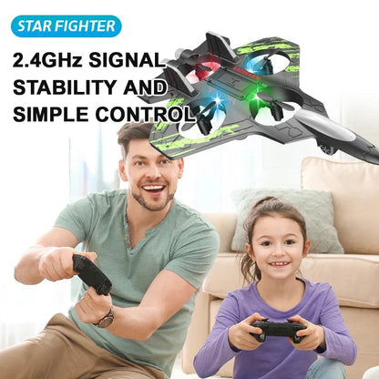 Glider Flying Helicopter RC Hobby Jet Plane 2.4G Stunt Remote Control Foam Fighter Airplane