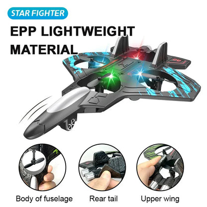 Glider Flying Helicopter RC Hobby Jet Plane 2.4G Stunt Remote Control Foam Fighter Airplane