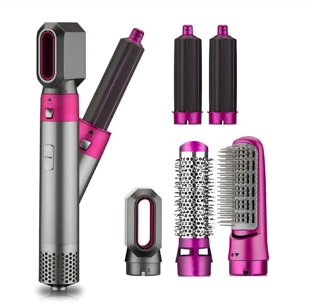 Electric Hair Dryer Blow Dryer Comb Rotating Hot Air Brush 5 In 1 Hairdryer Hair Blower Brush Hair Curler Curling Iron Styler