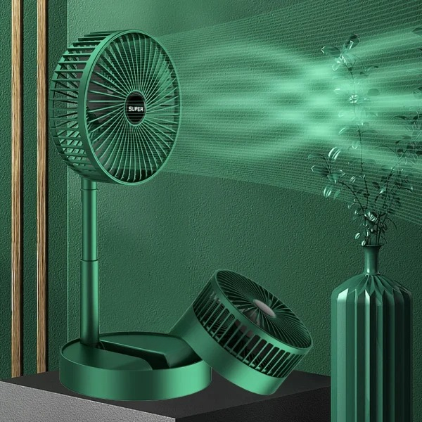 Folding Telescopic Floor Fan Summer Silent Desktop Direct Electric Fan For Office Bedroom School (random Color )